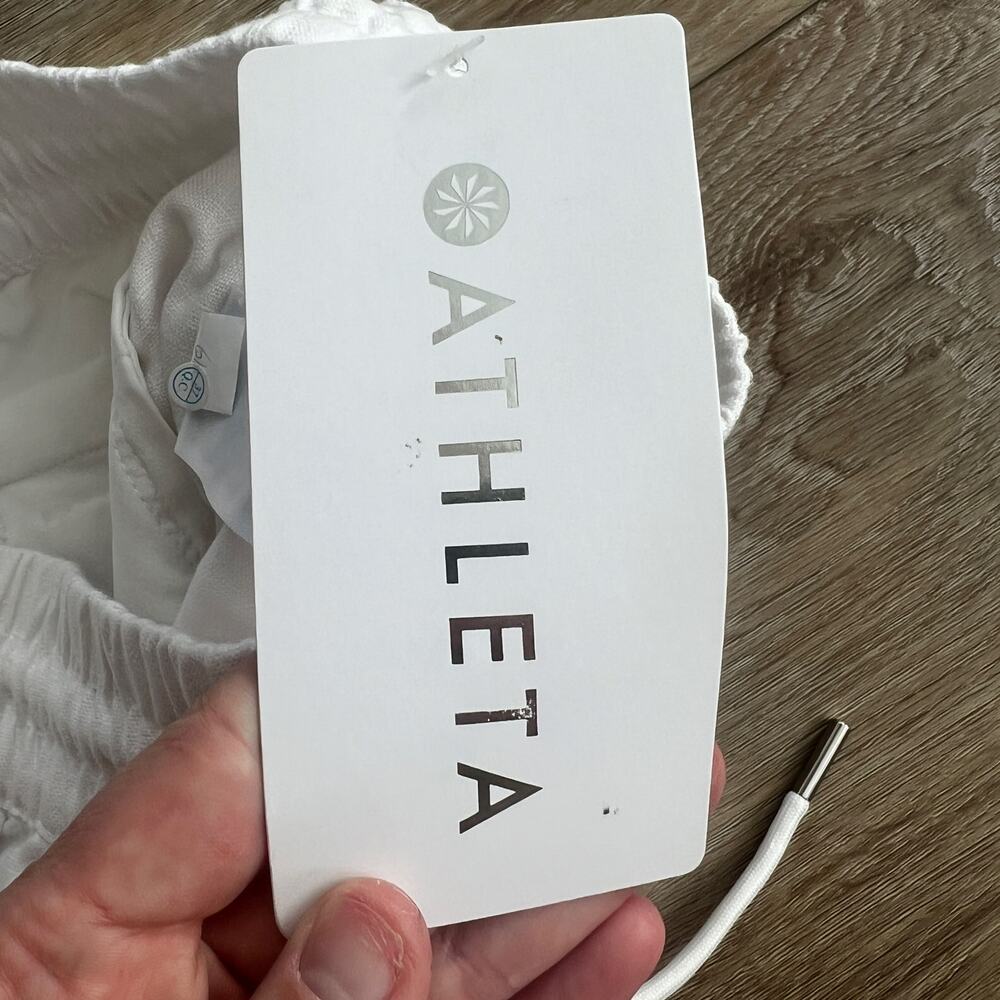 Athleta Retreat Linen White Wide Leg Pants NWT XXS - Picture 9 of 12